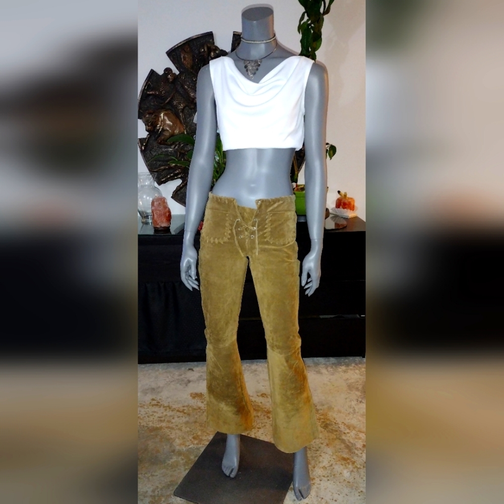 Vintage Leather Lace-up H&M Pants - Impuls 1999 Season